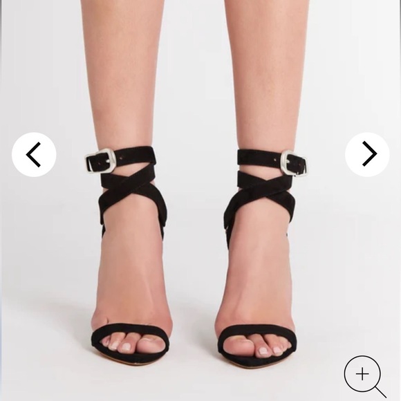 IRO NOUSSA SANDAL Black Suede Size 37/6.5 NWT - Picture 3 of 9